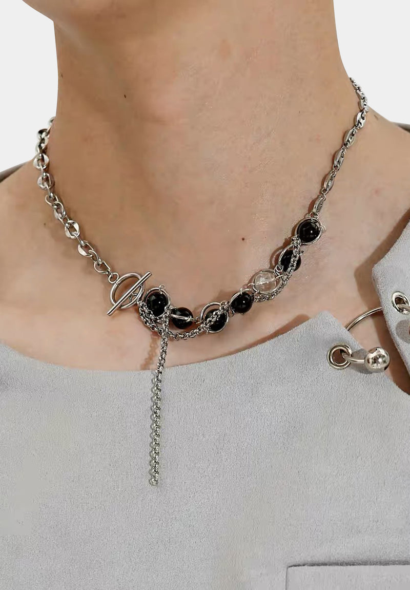Silver Black Venus Necklace