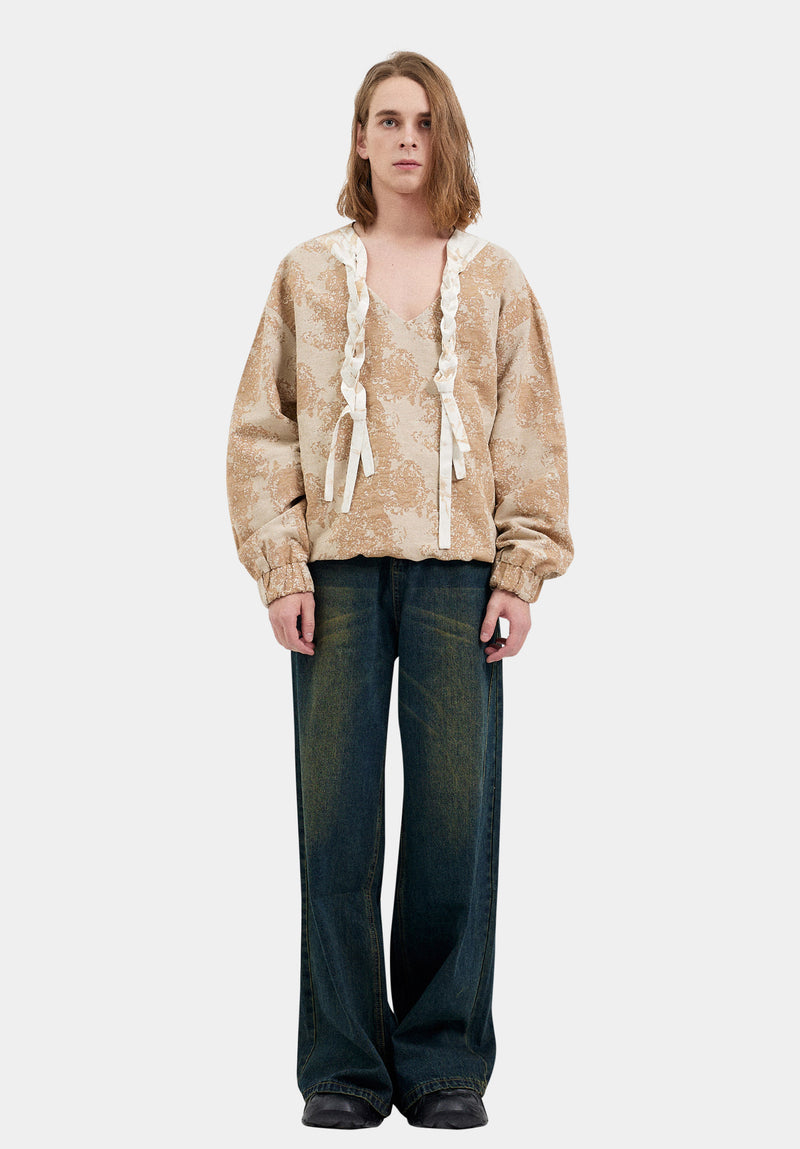 Brown Interlace Top