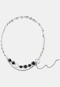 Silver Black Venus Necklace