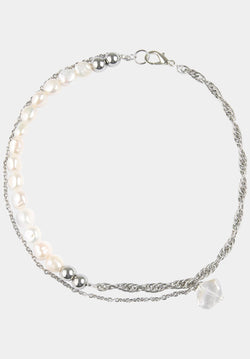 Silver Xīn necklace