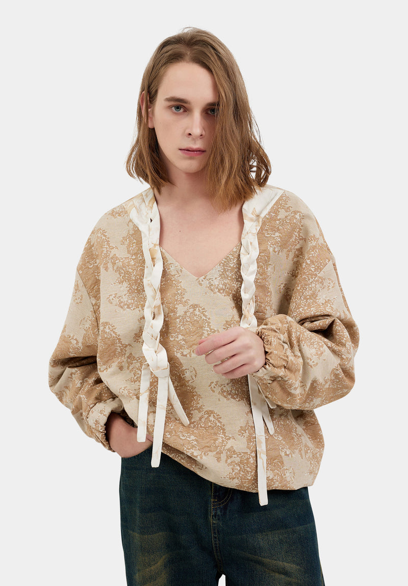 Brown Interlace Top