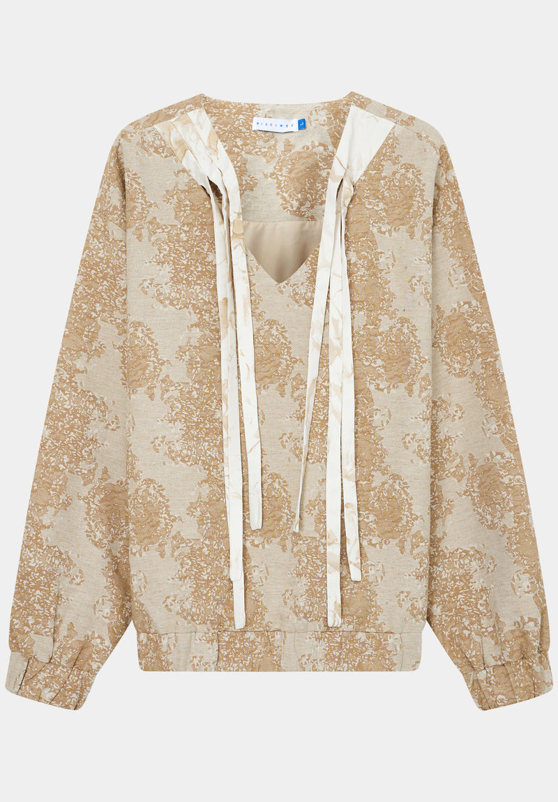 Brown Interlace Top
