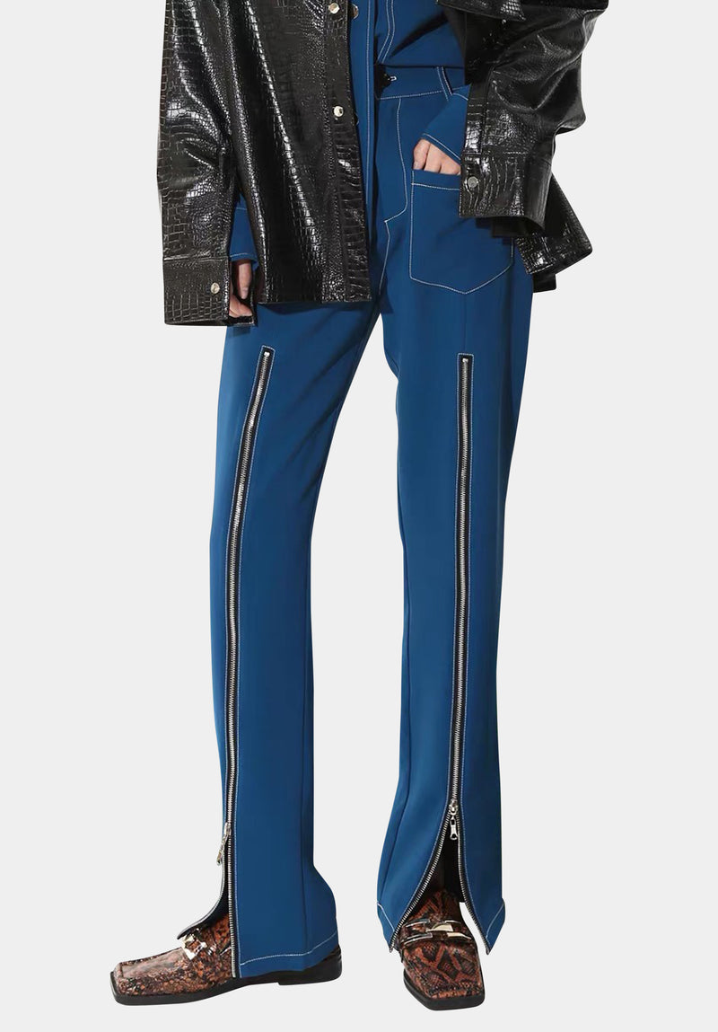 Blue Dritto Trousers