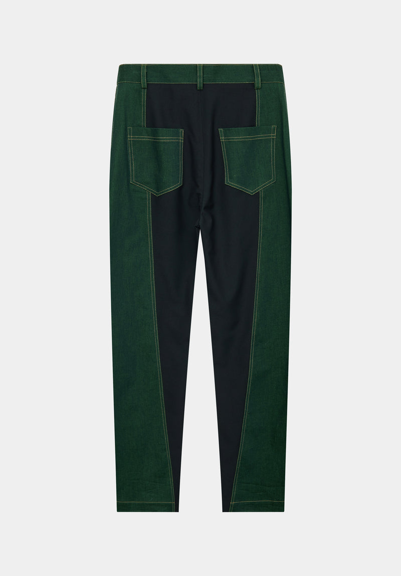 Green Zǔhé Trousers