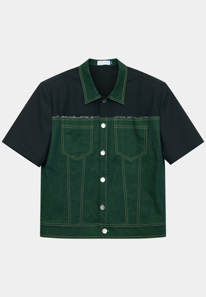 Green Zǔhé Jacket