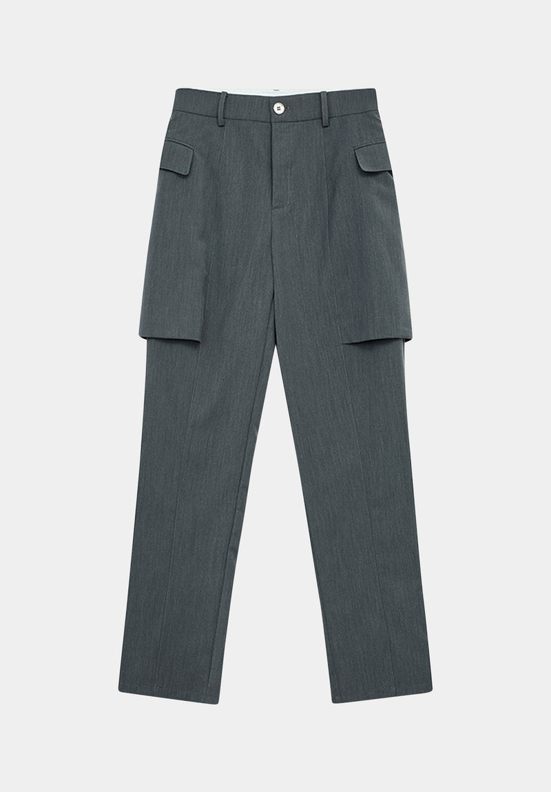 Grey Kǒudài Trousers