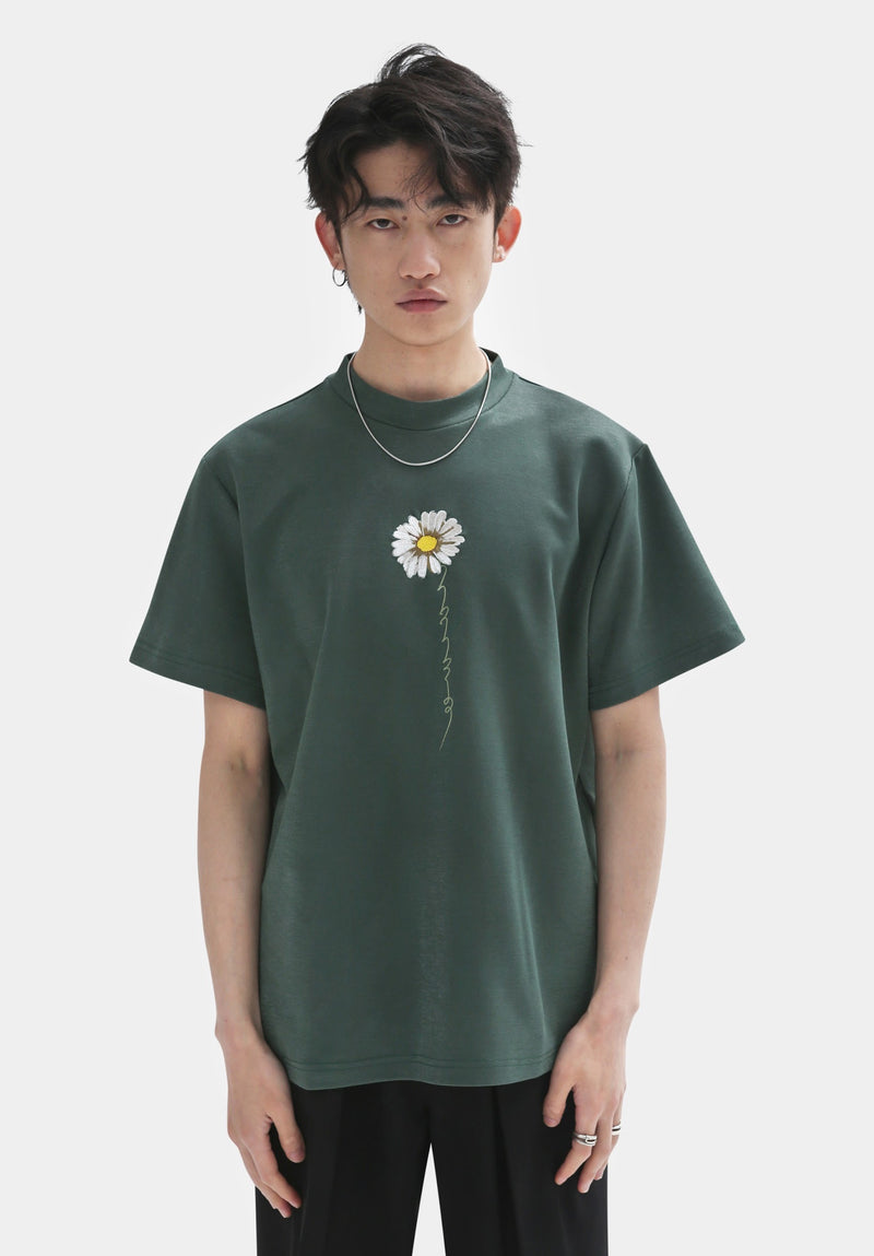 Forest Green Daisy Trail T-shirt - RICCIWEE