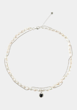 Sterling Silver Pearl Romeo Chain Necklace