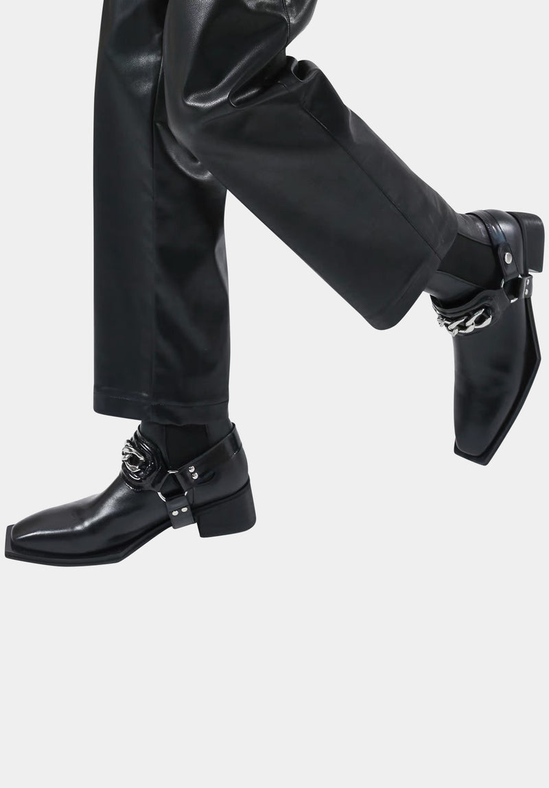 Bottines à chaîne Qíanweì noires