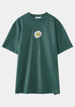 Forest Green Daisy Trail T-shirt - RICCIWEE